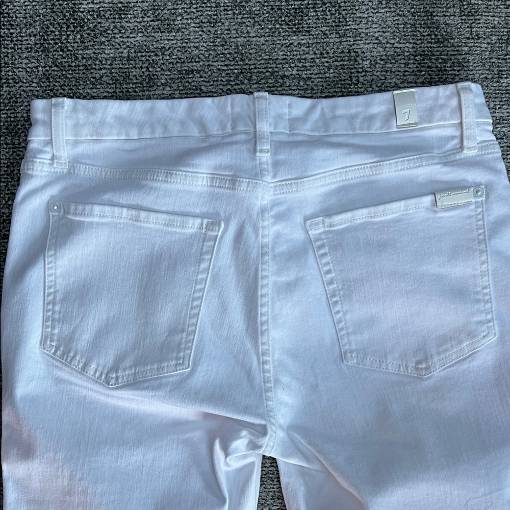 7 for All Mankind White Denim Jeans Size 31 - Picture 6 of 14